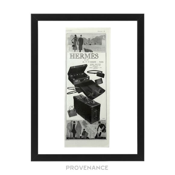 🔴 Hermes Antique Vintage Newsprint Ad - HERMÈS SELLIER V - Picture 1 of 8